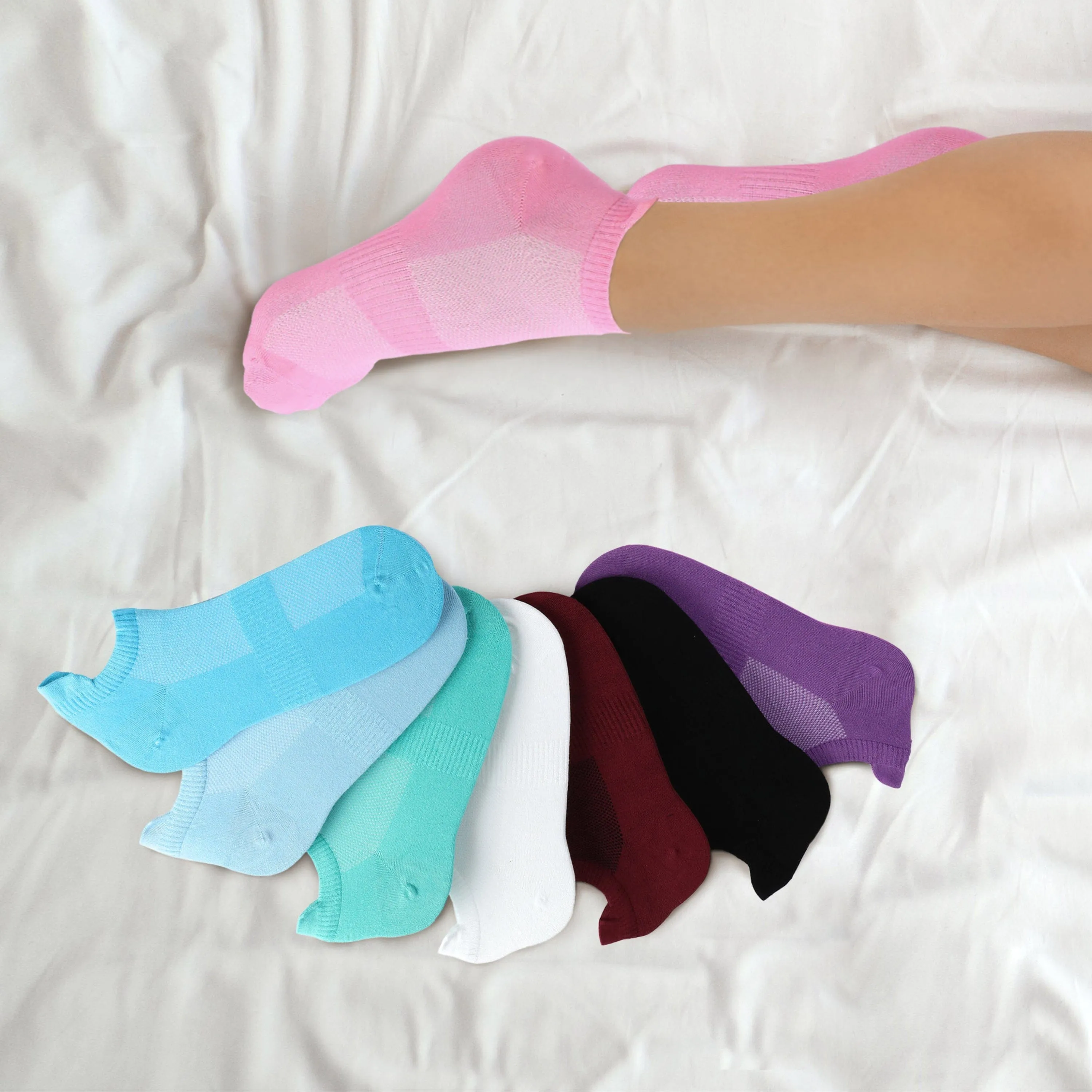 8 Pairs Unisex Bamboo Ankle Socks