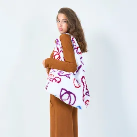 Abstract print tote bag wholesale