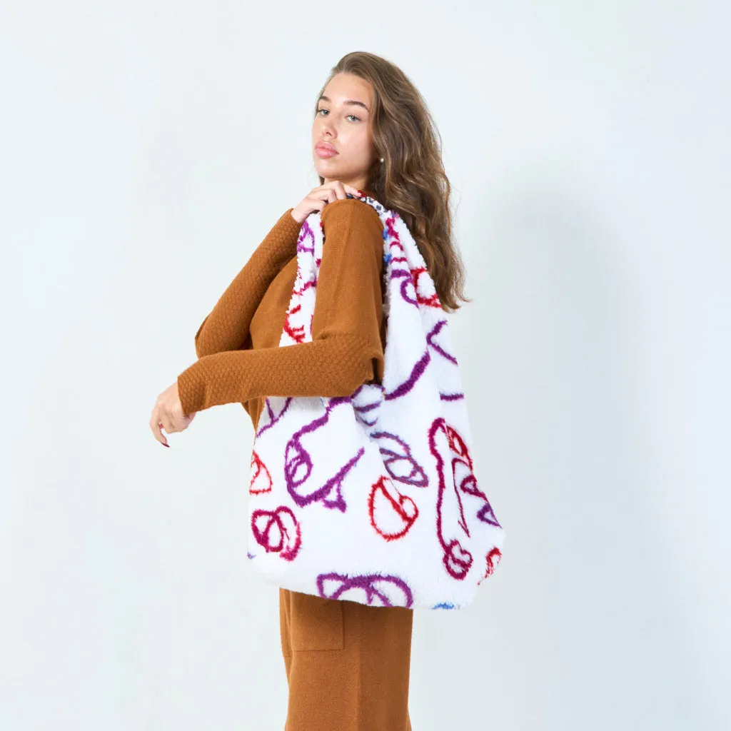 Abstract print tote bag wholesale