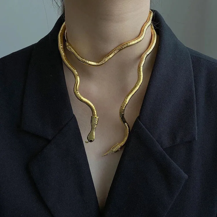 Bilandi Trendy Jewelry Snake Necklace Soft Metal Chic Gift