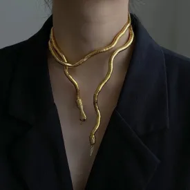 Bilandi Trendy Jewelry Snake Necklace Soft Metal Chic Gift