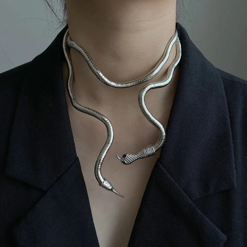 Bilandi Trendy Jewelry Snake Necklace Soft Metal Chic Gift