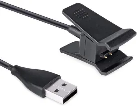 Black Charger Compatible for Fitbit Alta, Replacement USB Charging Cable Clip for Fitbit Alta Fitness Tracker 100cm / 3.3ft Arm and Wristband Technology, Charging Cables Accessories