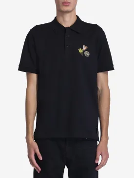 BLACK COTTON POLO SHIRT