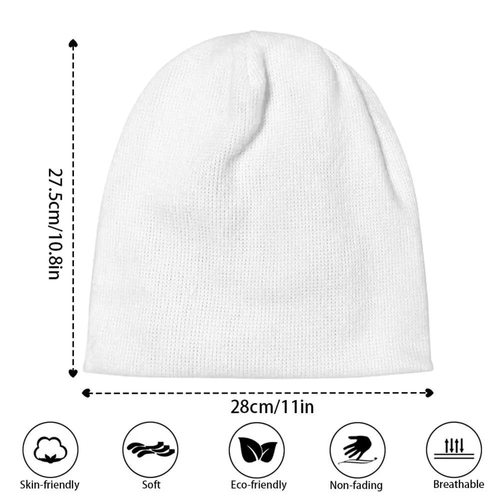 Black Death Rat Pattern Warm Knitted Beanies Hat