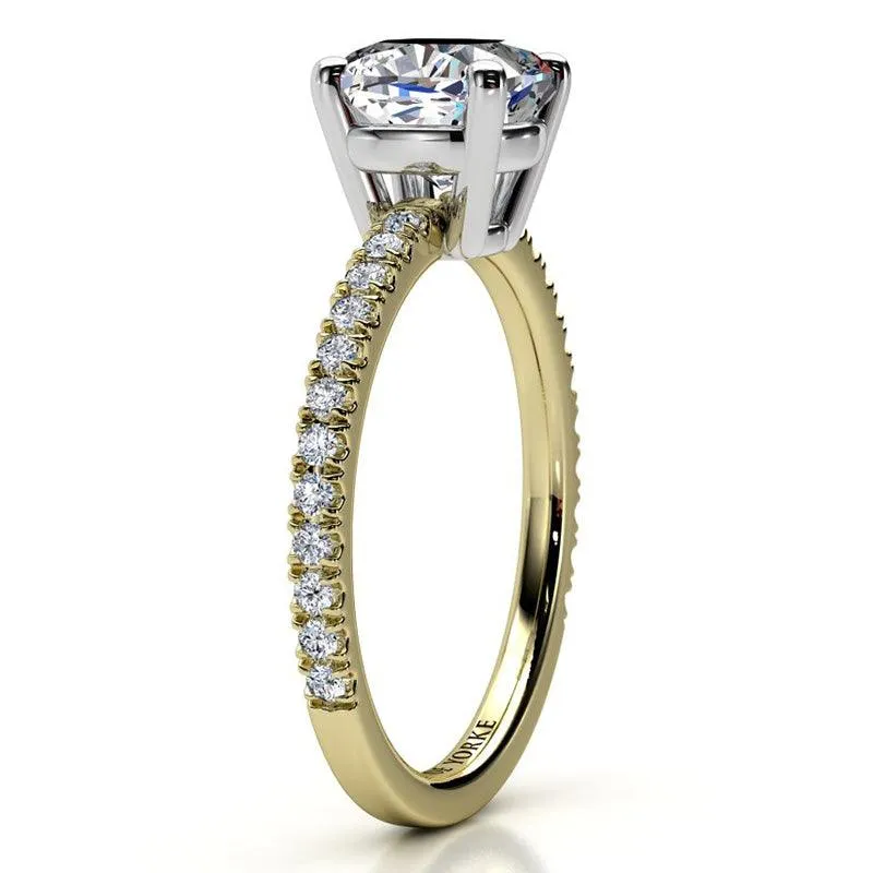 Blake - GIA Certified Cushion Cut Diamond Ring Yellow Gold