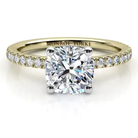 Blake - GIA Certified Cushion Cut Diamond Ring Yellow Gold