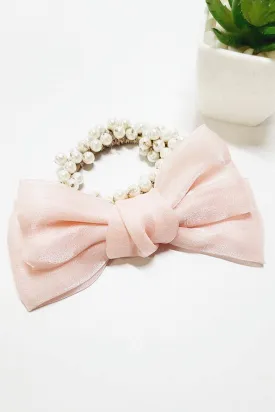 Bow with Pearl Hair Tie