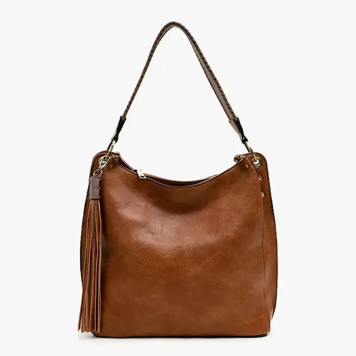 Brown Tassel Hobo Bag