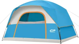 CAMPROS CP Tent 6/8 Person Camping Tents, Waterproof Windproof Family Tent with Top Rainfly, Large Mesh Windows, Double Layer, Easy Set Up, Portable with Carry Bag, for All Seasons