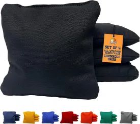 Cornhole365 All Weather Cornhole Bags - 6"x6" Premium Plastic Pellet Resin-Filled, Weather-Resistant, Solid Color Duck Cloth Cornhole Bean Bags - Professional Cornhole Bags Set of 4