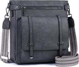 Crossbody Bags for Women,Multi Pocket Crossbody Purses Vegan Leather Shoulder Handbags Travel Purse Adjustable Strap