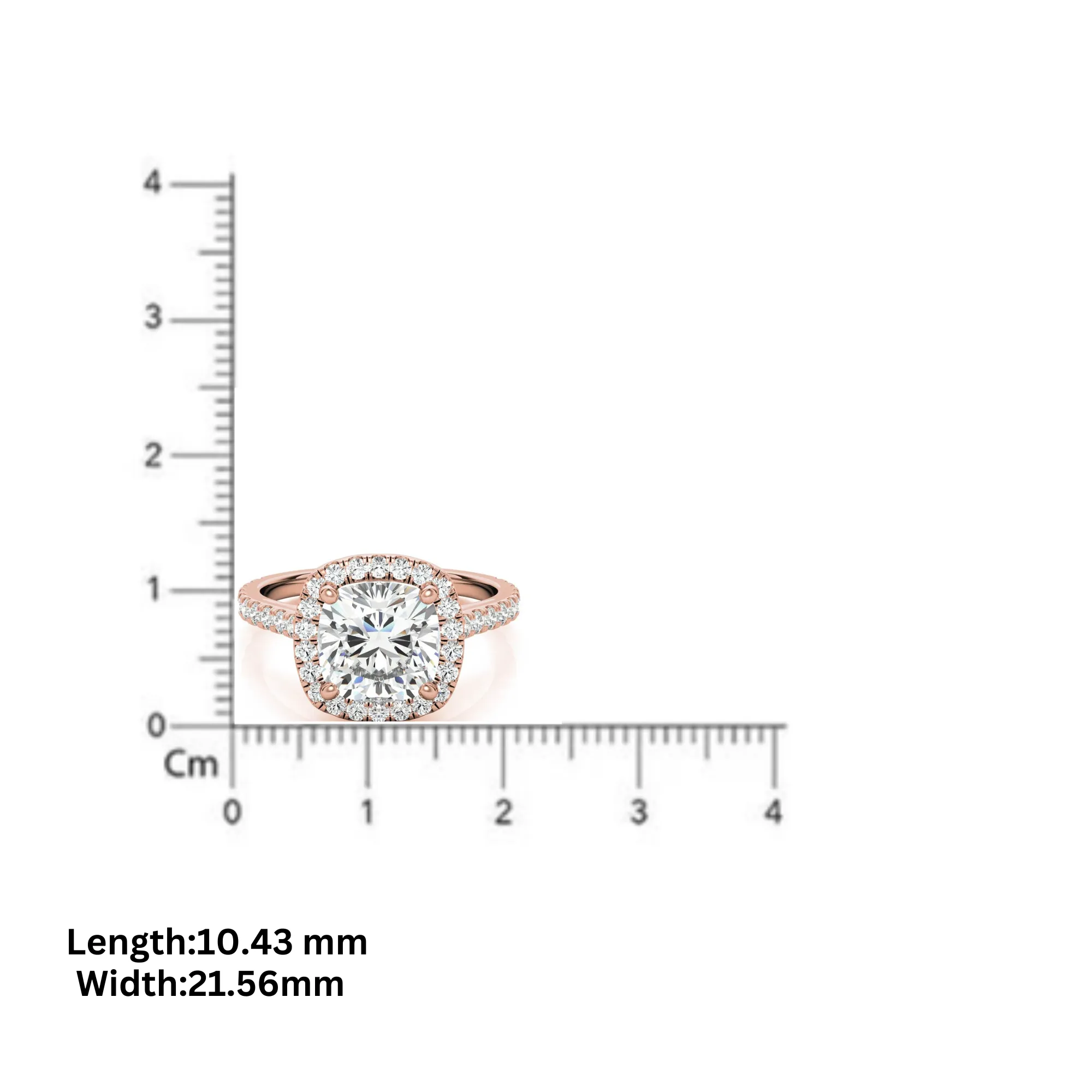 Cushion Cut Rose Gold Adjustable Sterling Silver Graceful Halo Solitaire Ring For Women