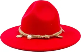 Dcvmvmn Men's and Women's Fedora Hat Panama Jazz Hat Wide Brim Hat