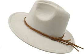 Dcvmvmn Men's and Women's Fedora Hat Panama Jazz Hat Wide Brim Hat