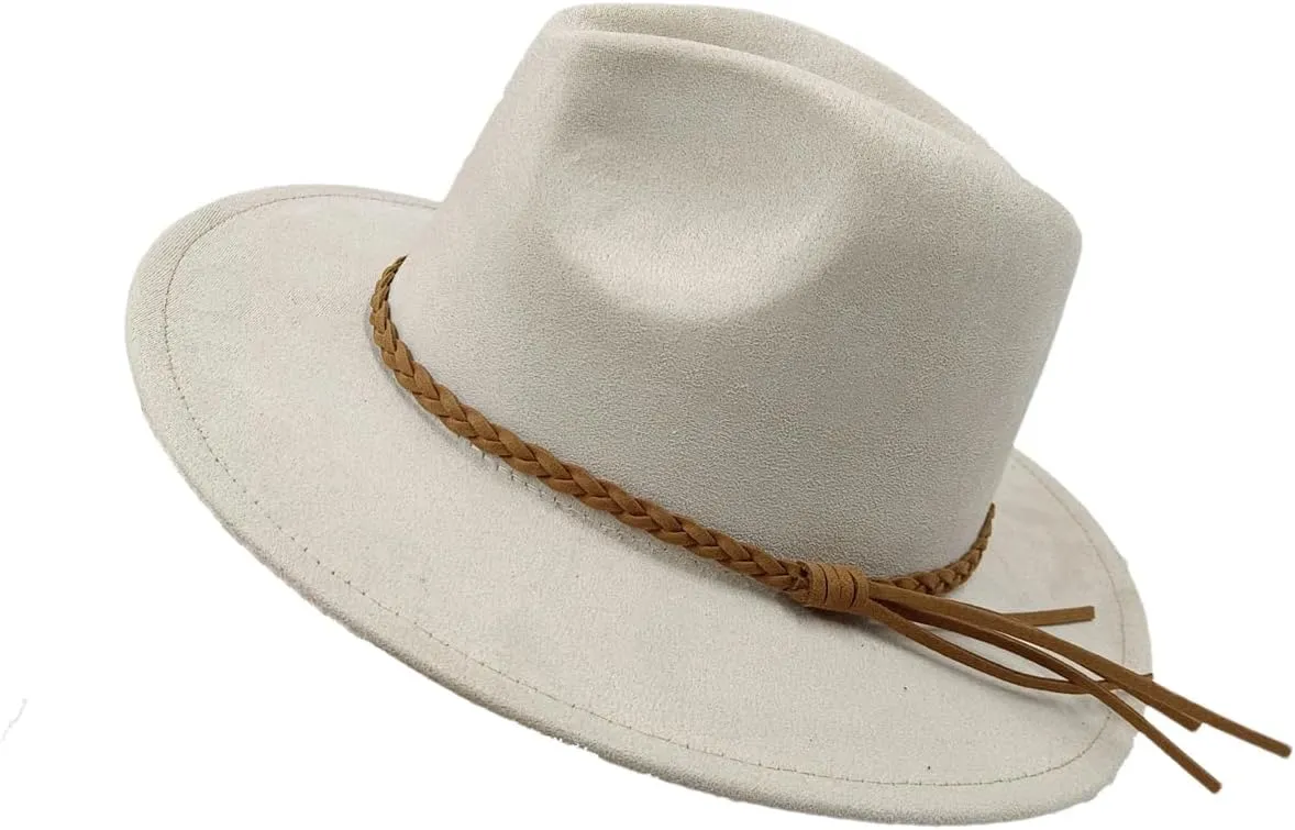 Dcvmvmn Men's and Women's Fedora Hat Panama Jazz Hat Wide Brim Hat