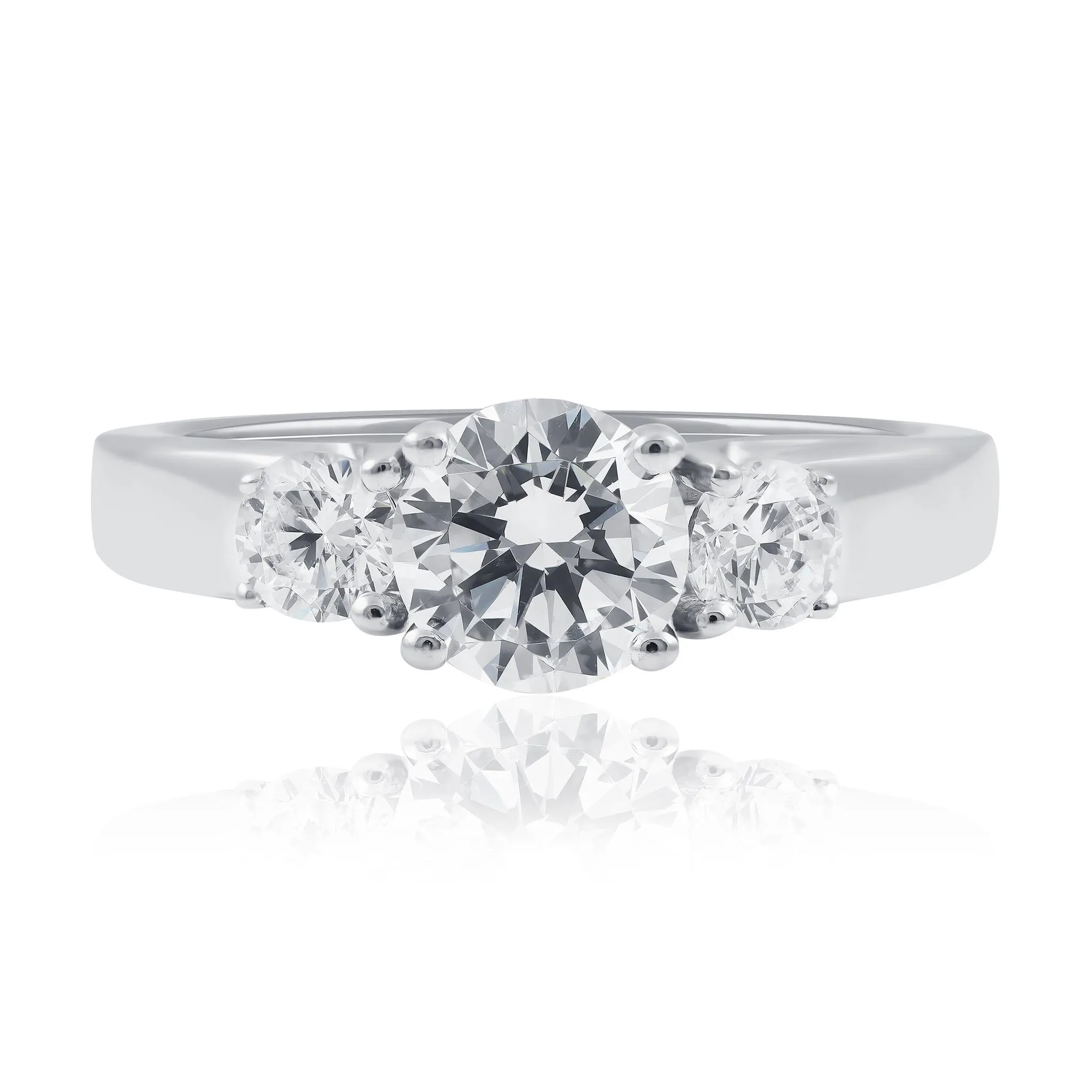 Elegance Trilogy Diamond Ring in White Gold
