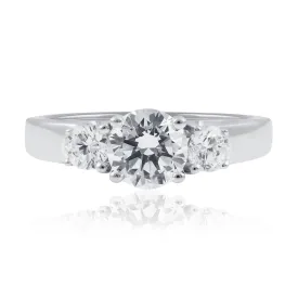 Elegance Trilogy Diamond Ring in White Gold