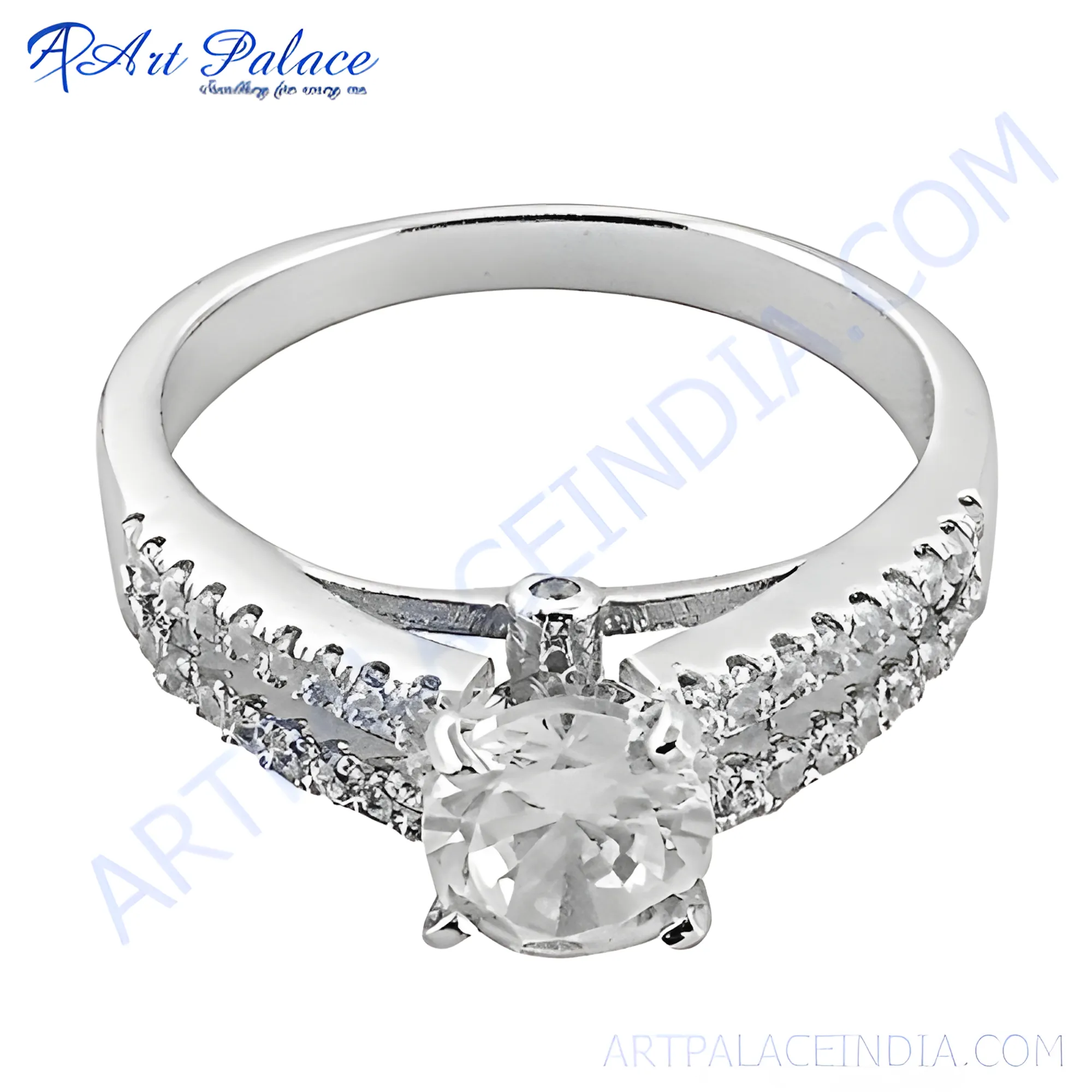 Elegant Traditional Cubic Zirconia Silver Ring - Timeless Jewelry