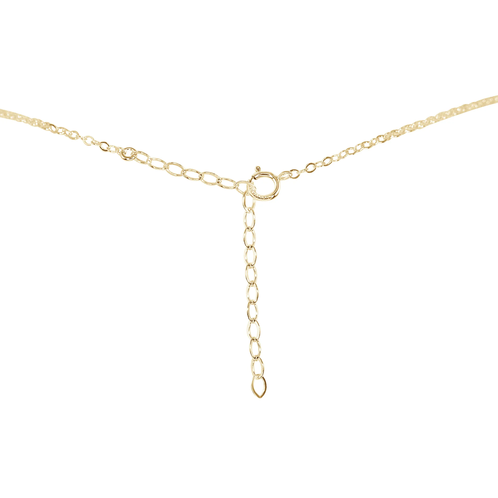Emerald Chip Bead Bar Necklace