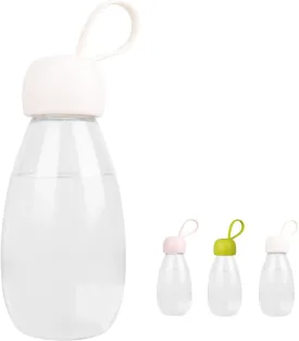 emoi BPA Free Water Bottle, 12oz/360ml Cute Water Bottle with Carrying Strap, Ideal for Kids Boys Girls Students Women Healthy Hydration-White