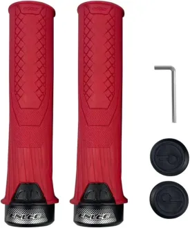 ENLEE 5.3 inches Rubber Bike Handlebar Grips, Fit 7/8 inches Single Lock Design for BMX, Mountain, MTB, Beach Cruiser, Soft Non-Slip Grip for Enhanced Cycling