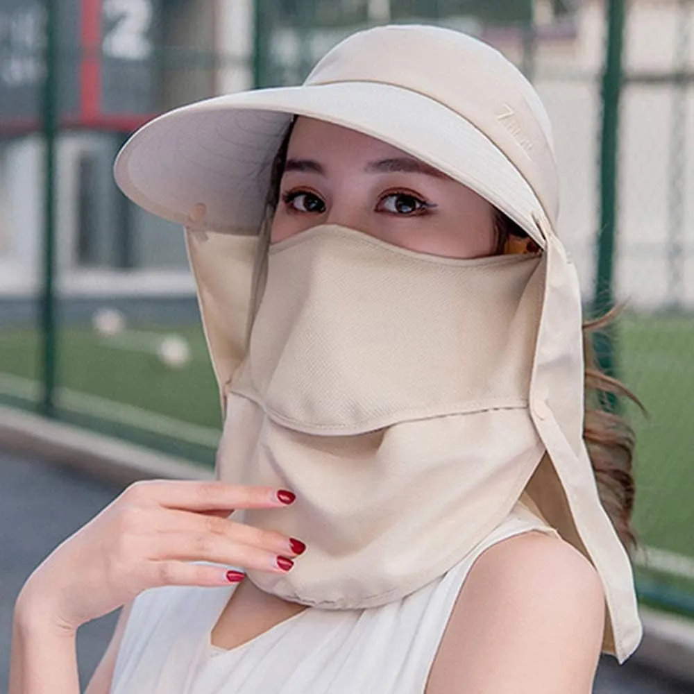 Fashion Outdoor UPF 50  UV Sun Protection Waterproof Quick Dry Breathable Face Neck Flap Cover Folding Sun Hat