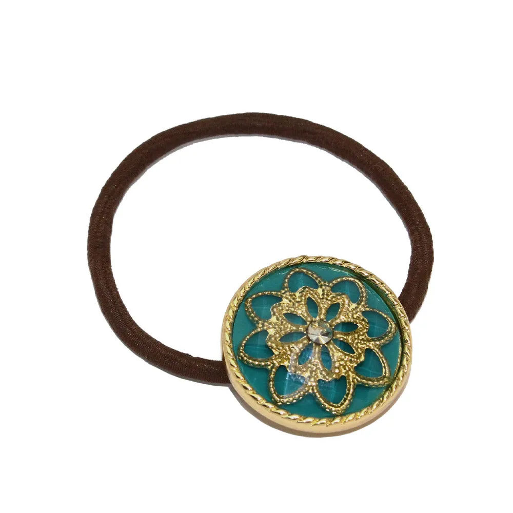 Floral Disc Hair Tie