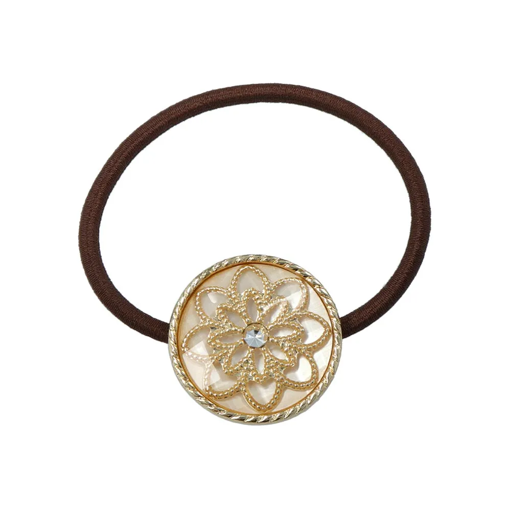Floral Disc Hair Tie