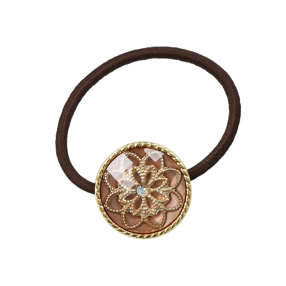 Floral Disc Hair Tie