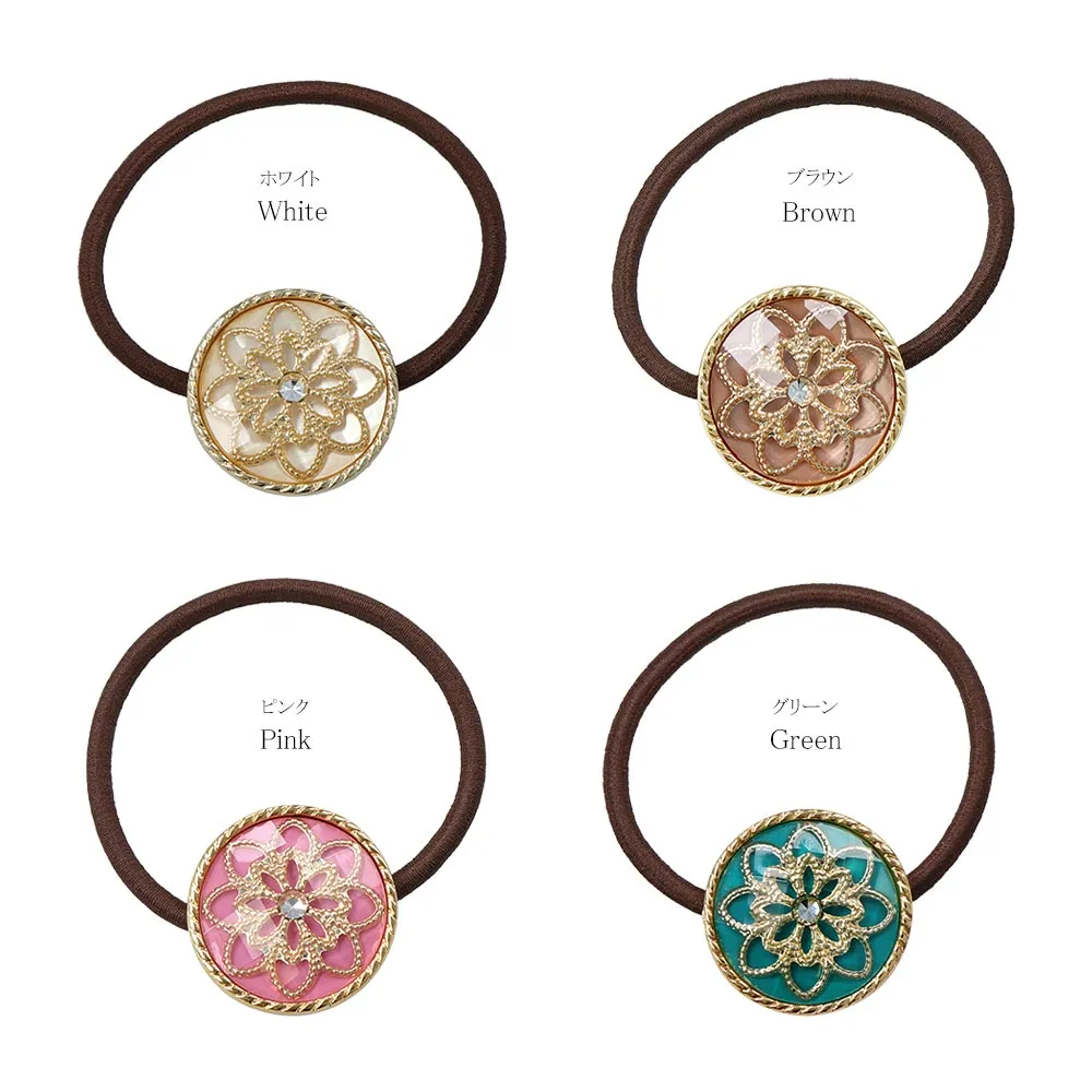 Floral Disc Hair Tie