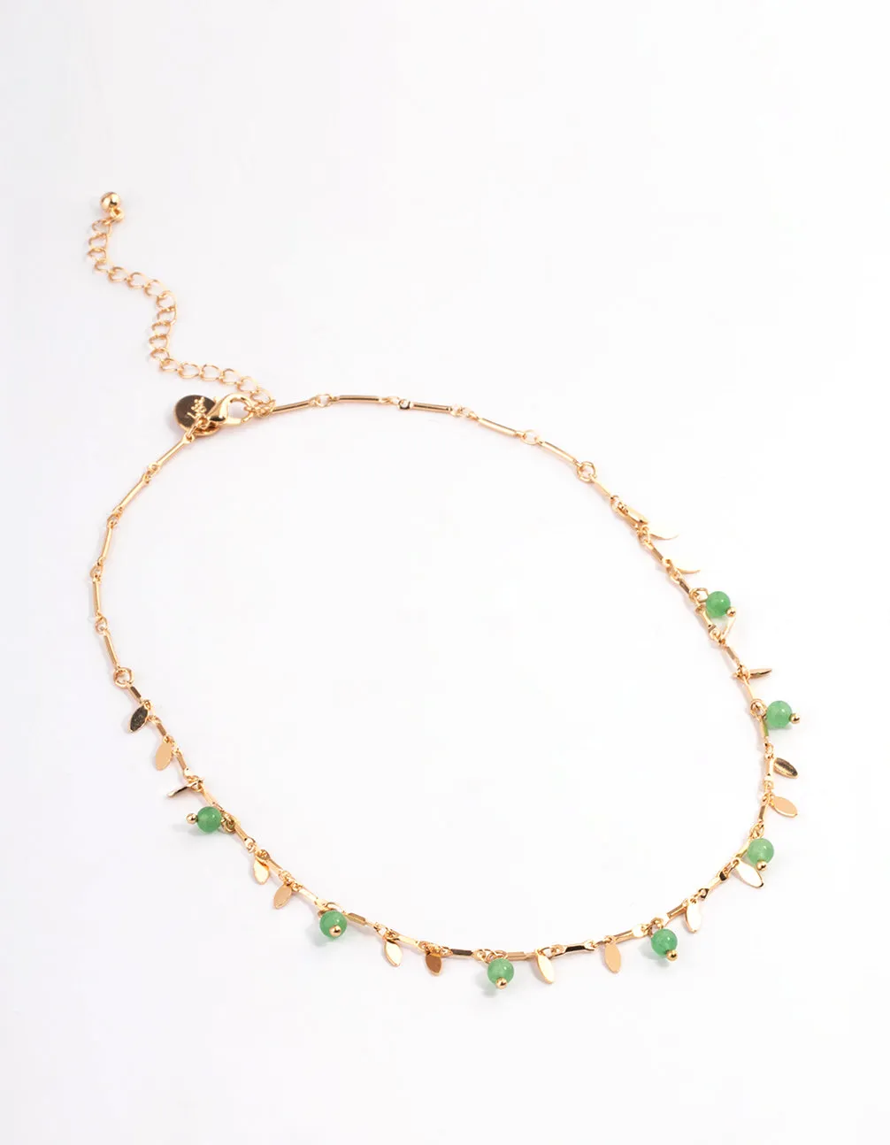 Gold Amazonite Leaf Necklace