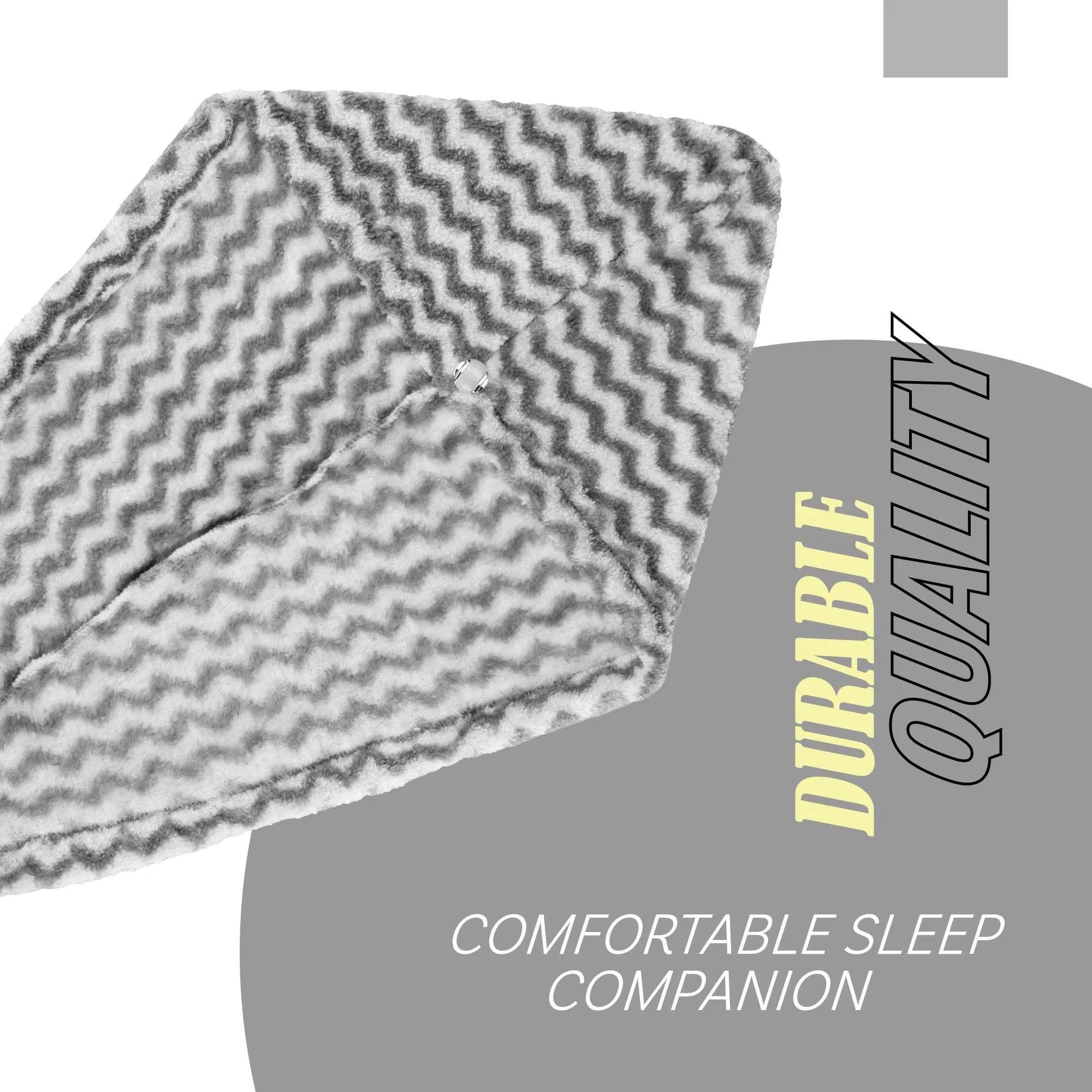 Heart Home Hair Wrapper | Hair-Drying Towel | Hair Bathrobe for Women & Girls | Hair Dry Cap Bath Towel | Microfiber Hair Turban Towel | Quick Absorbent Hair Towel | Zig Zag | Gray