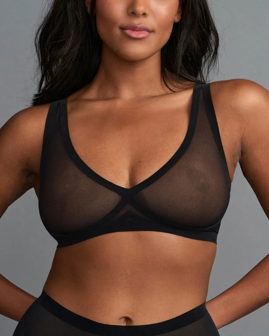 Hyper Pink Mesh Bralette