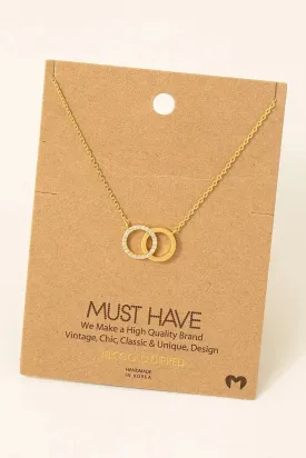 JEWELED CIRCLES PENDANT NECKLACE