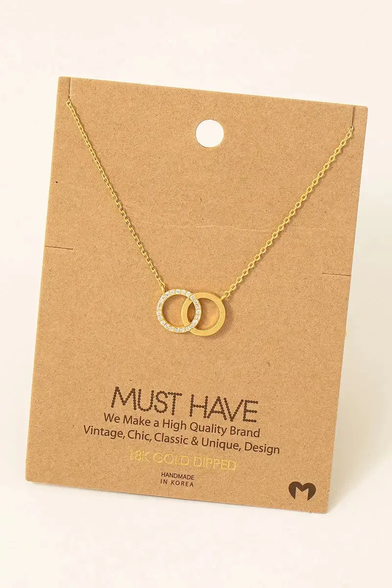 JEWELED CIRCLES PENDANT NECKLACE