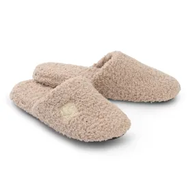 Kashwere Plush Wheat Closed Toe Spa Slippers