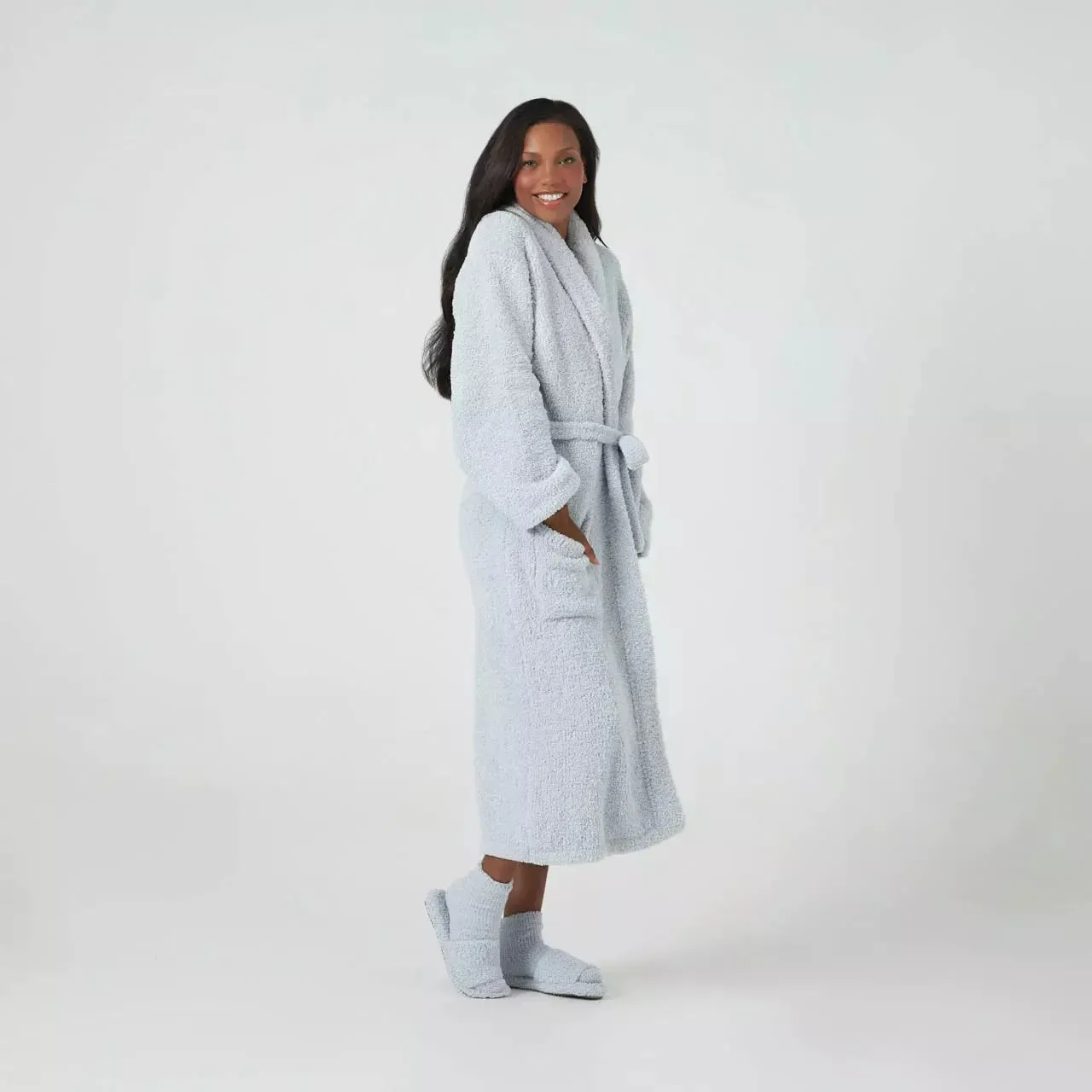Kashwere Ultra Soft Ice Blue Plush Spa Socks