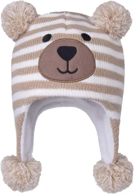 LANGZHEN Toddler Kids Infant Winter Hat,Earflap Knit Warm Cap Fleece Lined Beanie for Baby Boys Girls