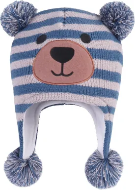 LANGZHEN Toddler Kids Infant Winter Hat,Earflap Knit Warm Cap Fleece Lined Beanie for Baby Boys Girls