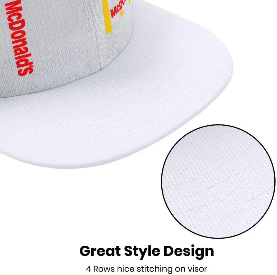 Long Flat Brim Snapback Hat for Unisex Adult Soft Outdoor Plain Baseball Cap Womens Mens Adjustable Golf Tennis Sun Hat