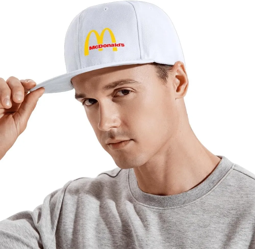 Long Flat Brim Snapback Hat for Unisex Adult Soft Outdoor Plain Baseball Cap Womens Mens Adjustable Golf Tennis Sun Hat