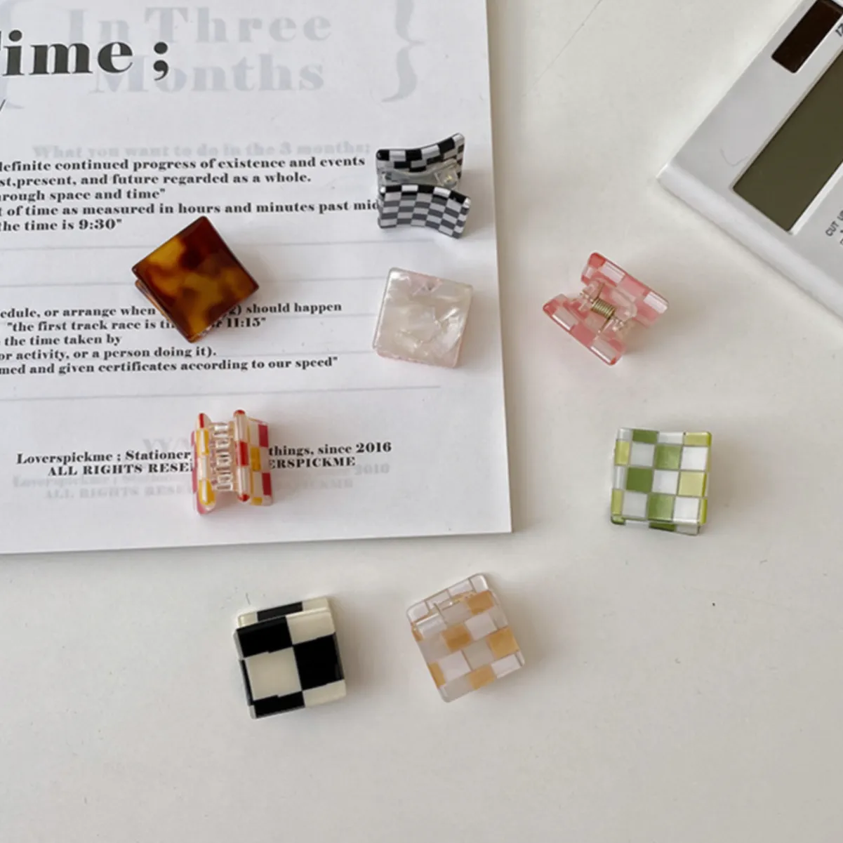LoveLina | Mini Square Hair Claw, Hair Clips (DIDI-ASSORTED) | Assorted