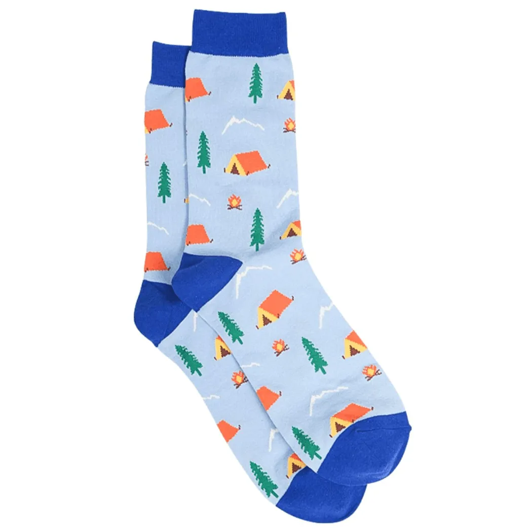 Men's Novelty Camping Tent Bamboo Socks