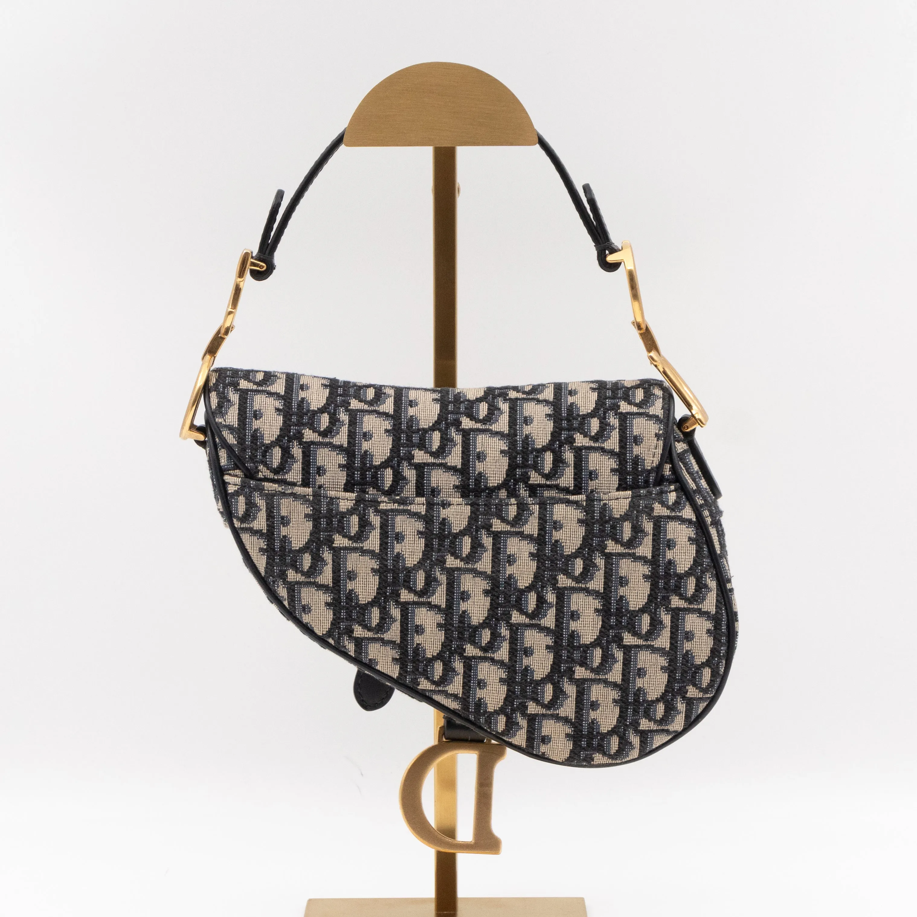 Mini Saddle Bag Blue Trendy Inspired Dior Oblique Jacquard