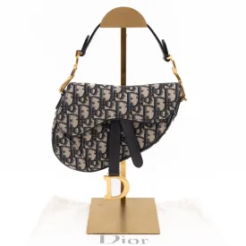 Mini Saddle Bag Blue Trendy Inspired Dior Oblique Jacquard