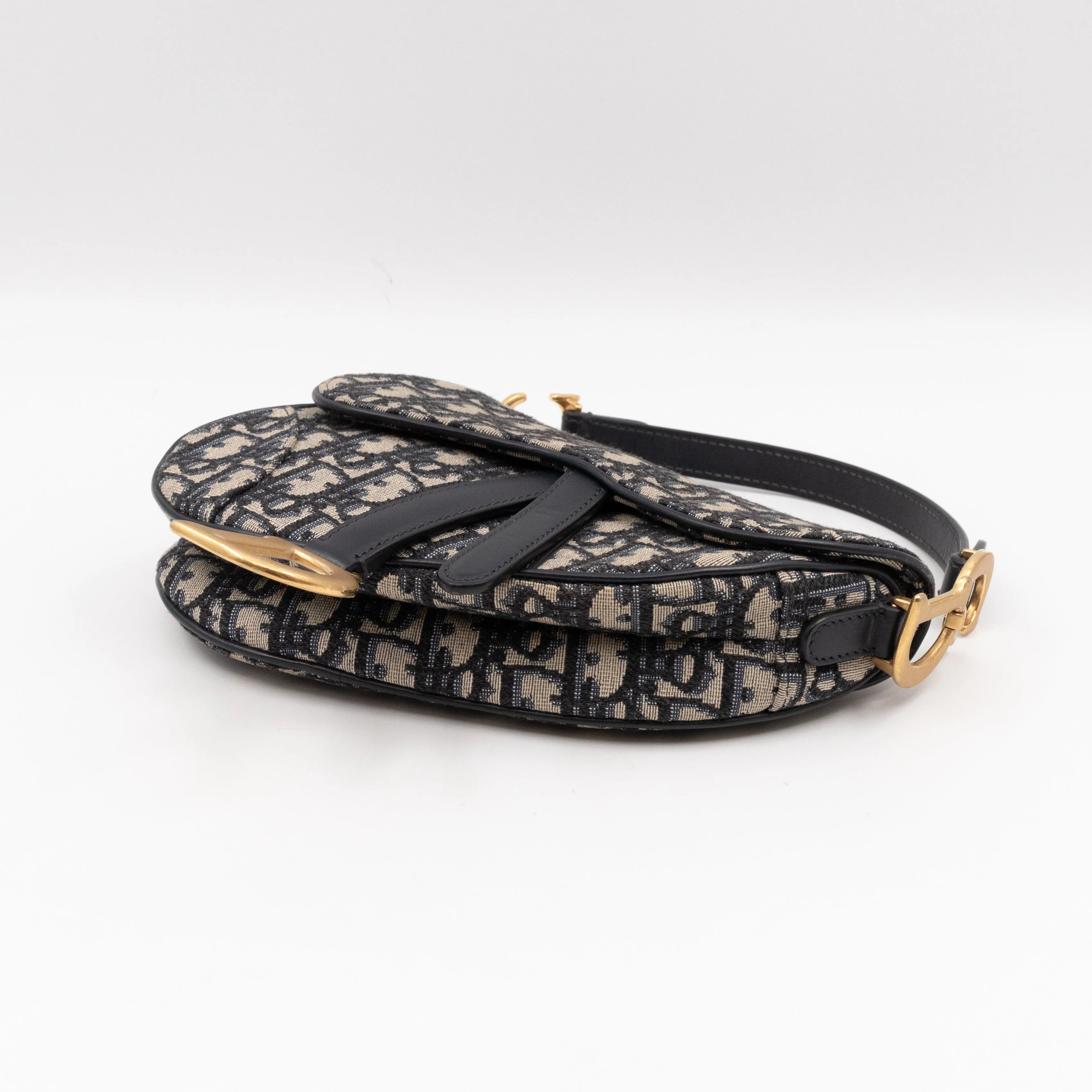Mini Saddle Bag Blue Trendy Inspired Dior Oblique Jacquard