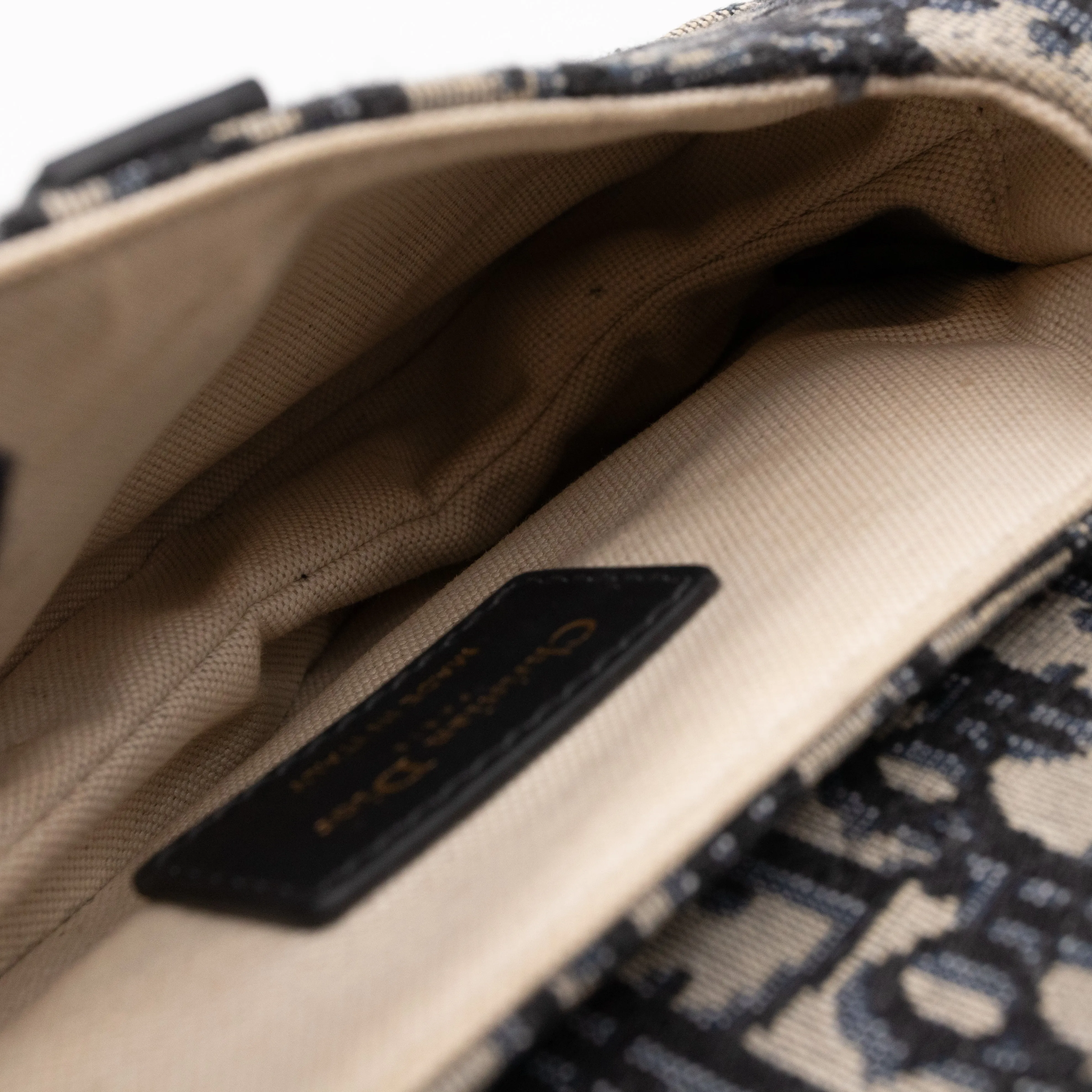 Mini Saddle Bag Blue Trendy Inspired Dior Oblique Jacquard