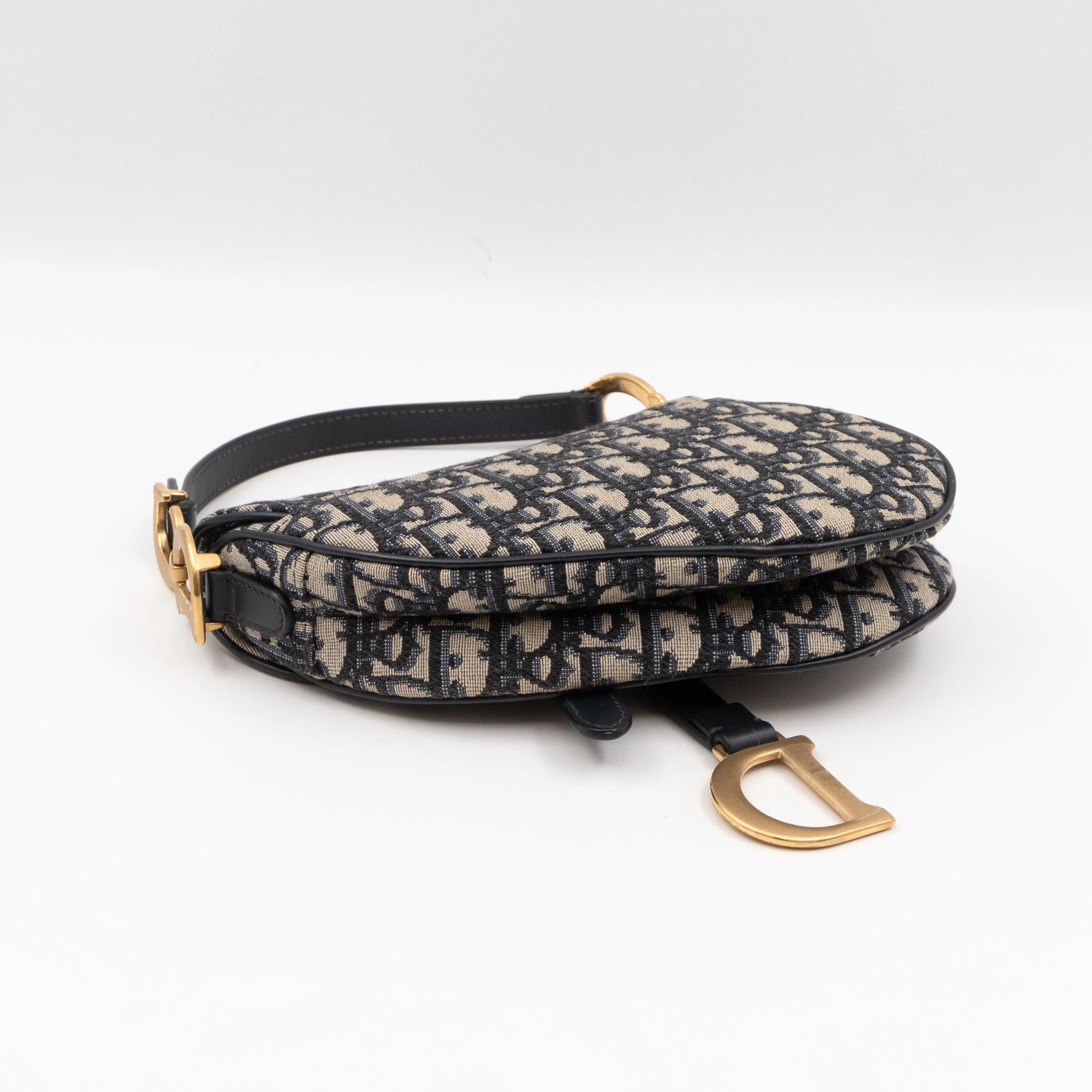 Mini Saddle Bag Blue Trendy Inspired Dior Oblique Jacquard