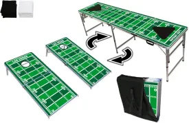 PARTYPONG PartyPongTables.com 2-in-1 Las Vegas Football Field 2-in-1 Cornhole Boards & Beer Pong Tailgate Table - Las Vegas Football Field